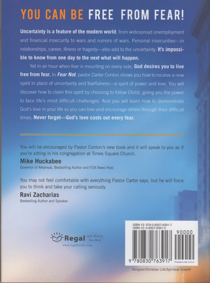 Fear Not - Back Jacket Cover
